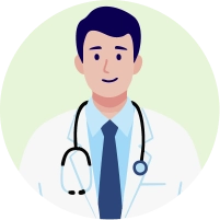 男性医師のプロフィールイラスト