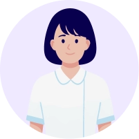 女性医師のプロフィールイラスト